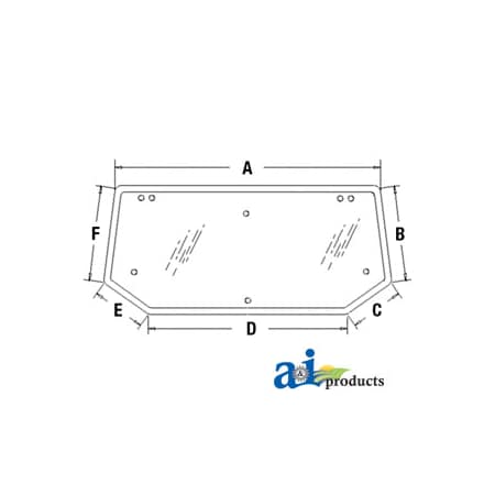 A & I Products Glass, Rear, Upper 65" x45" x4" A-82014988